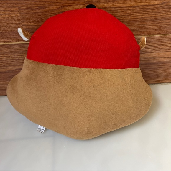 bucee's buc-ee's gas station bucee the beaver head 16" wide plush pillow travel - Picture 4 of 8